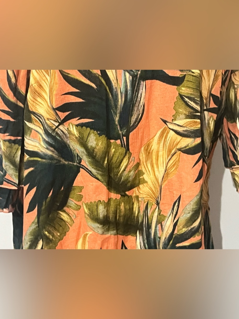 Soft Surroundings Siesta Key Tunic Top Tropical Rouille Palms sz 2X - Picture 4 of 13